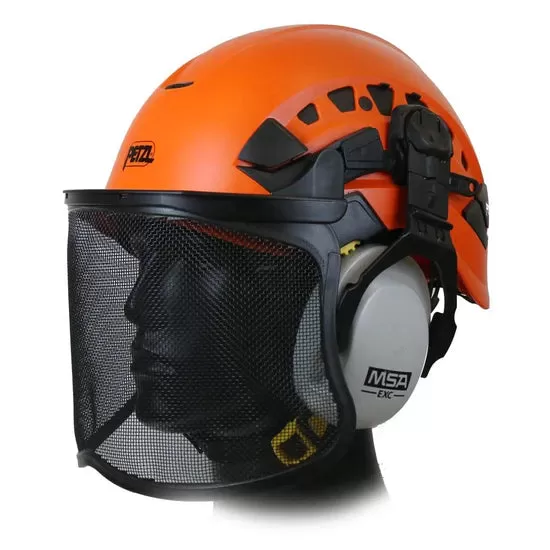 Vertex Vent Arborist Chainsaw Helmet Mesh Visor & Ear Defenders Orange