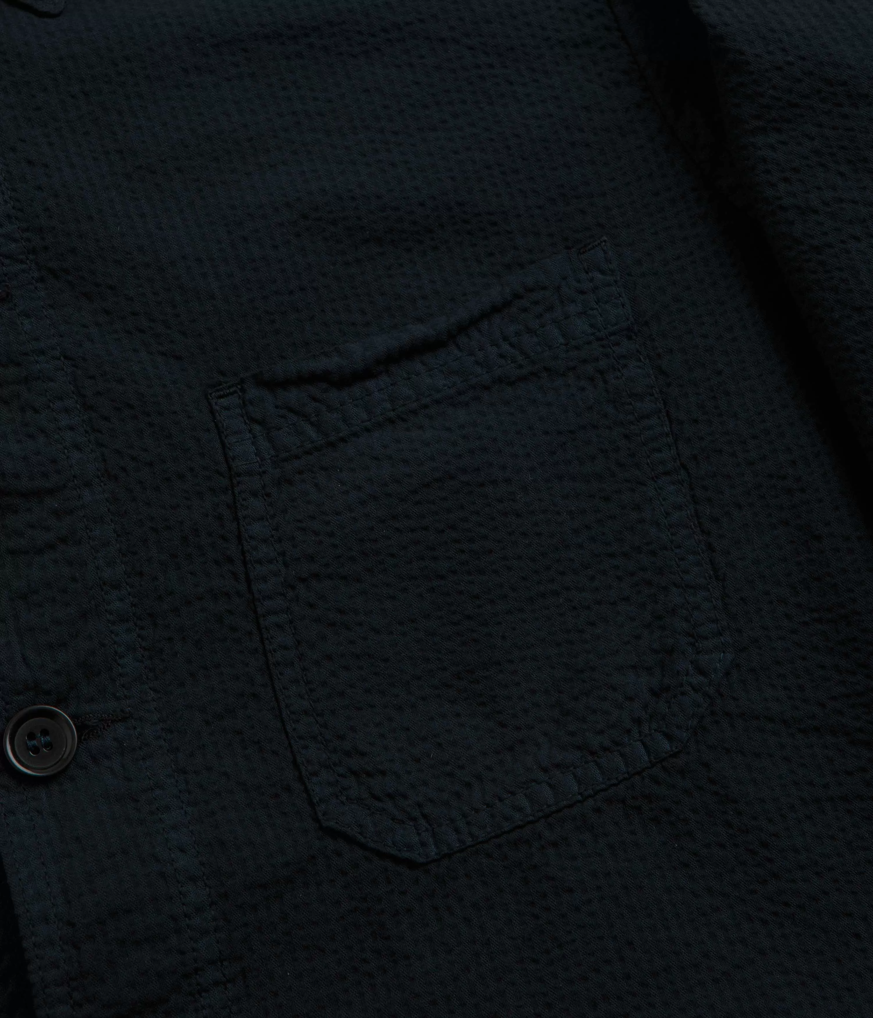 Vetra No.5 Seersucker Workwear Jacket - Navy