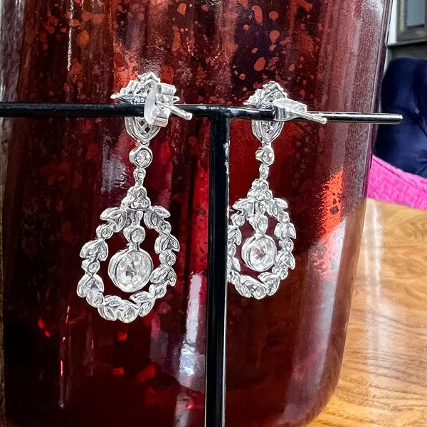 Vintage Diamond Drop Earrings