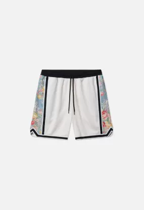 Vintage Varsity Shorts / Ivory X Tuscan Floral