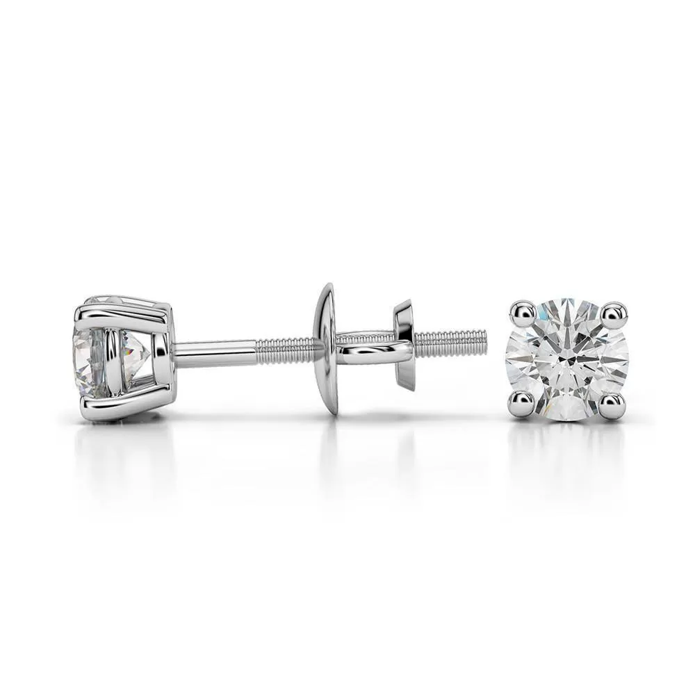 VS Round-Cut Diamond Solitaire Stud Earrings in 14K White Gold