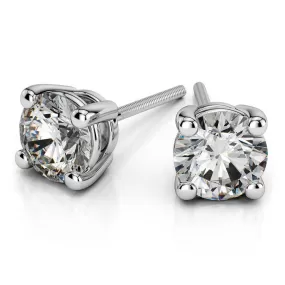 VS Round-Cut Diamond Solitaire Stud Earrings in 14K White Gold