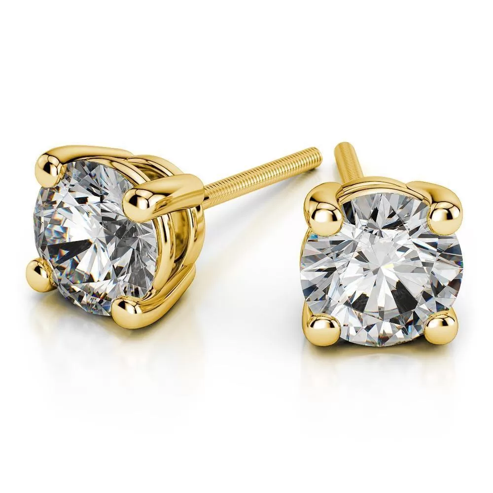 VS Round-Cut Diamond Solitaire Stud Earrings in 14K White Gold