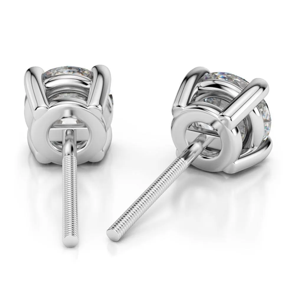 VS Round-Cut Diamond Solitaire Stud Earrings in 14K White Gold