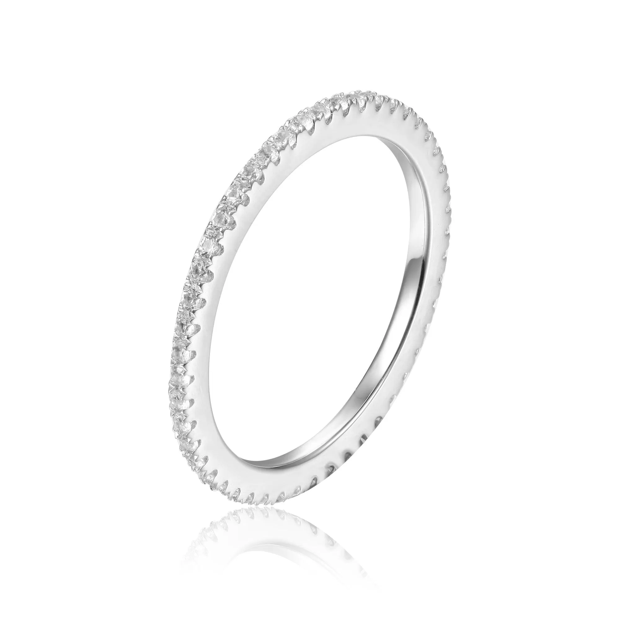 White Sapphire Pave Ring