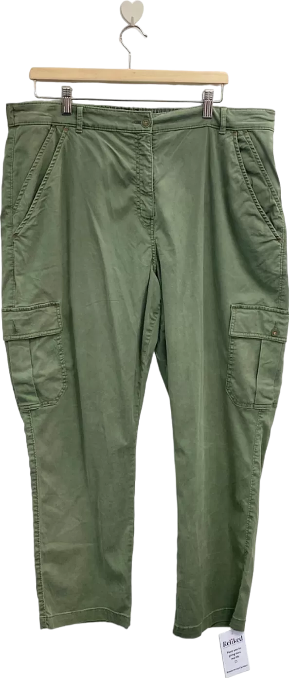 White Stuff Mid Green Cargo Trousers UK 20