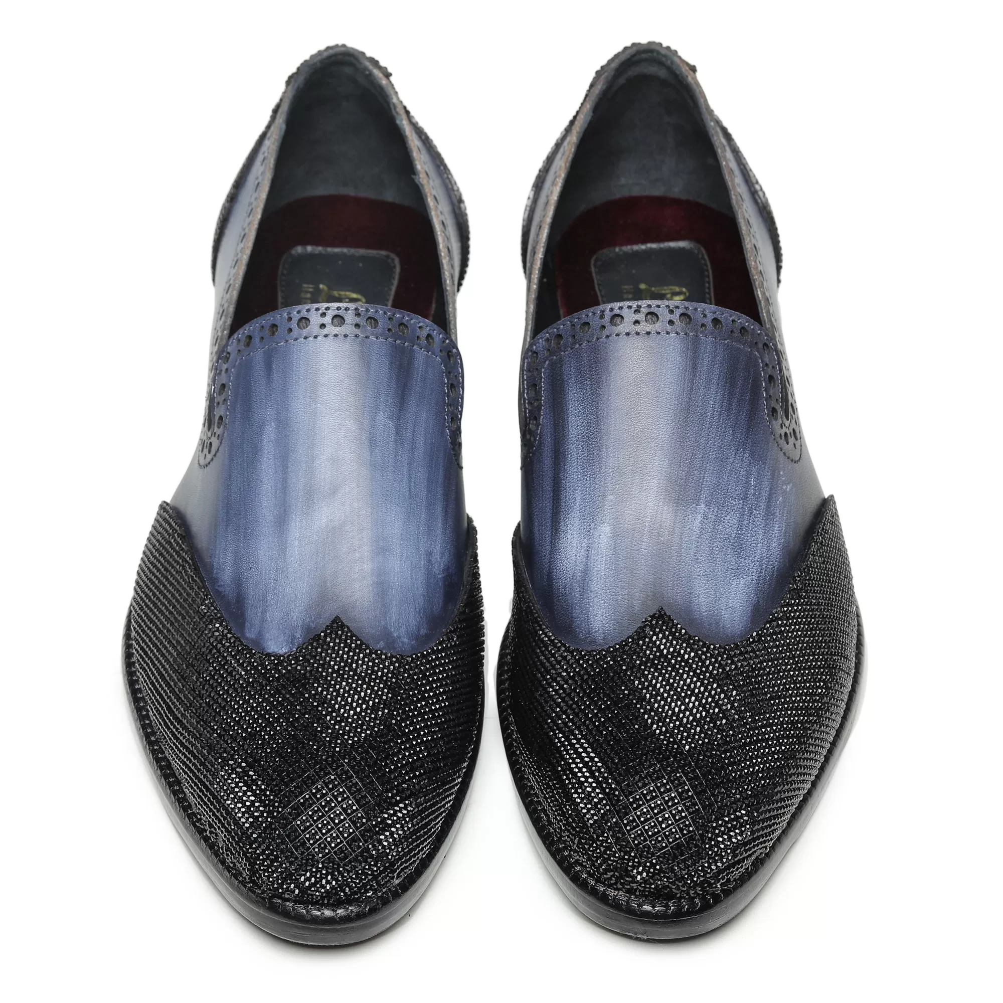 Wingtip Venetian Loafers - Blue