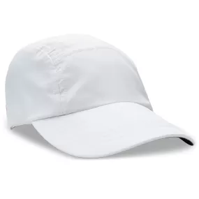 Woven White Running Hat