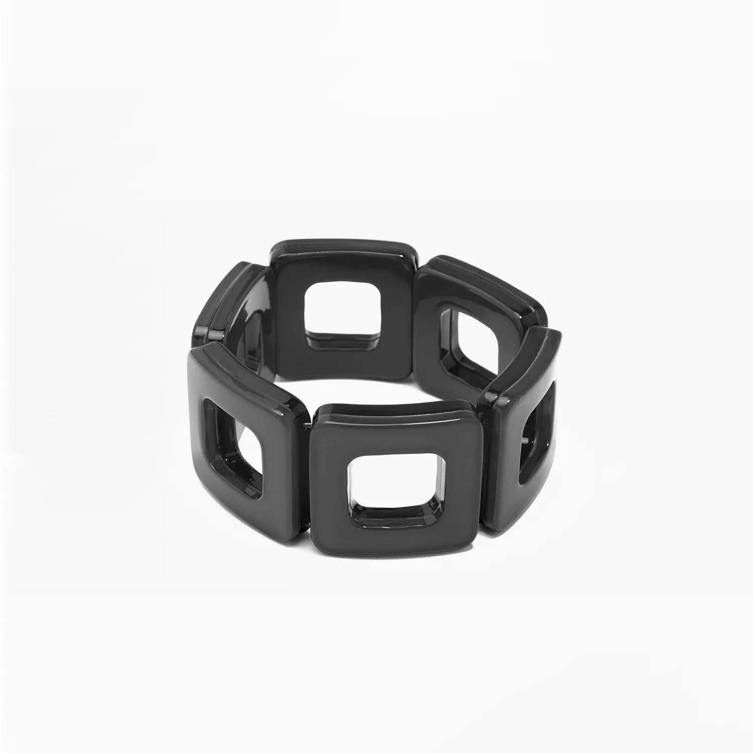 Zenzi Resin Block Bracelet Black